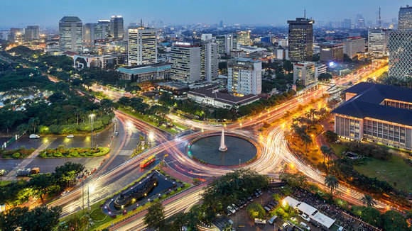 The roundabout of Arjuna Wijaya statue The roundabout of Arjuna Wijaya statue in Jakarta